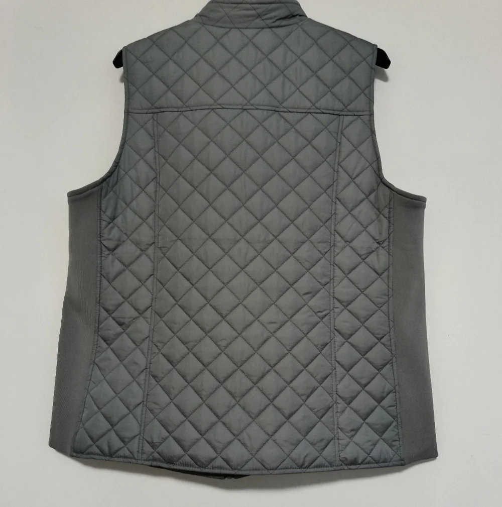 New Gray Quilted Vest / Size XL - Picture 3 of 8